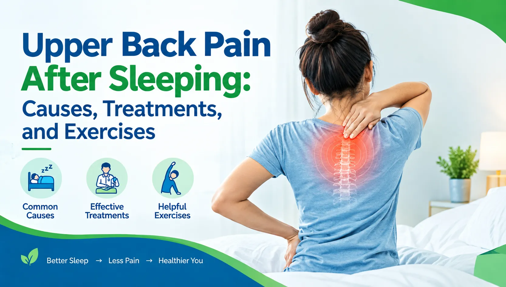 Upper Back Pain After Sleeping: Causes, Treatments, and Exercises